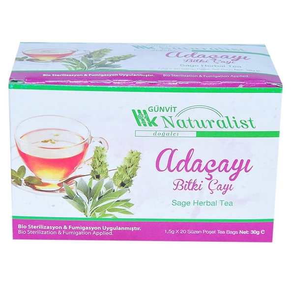 Günvit Naturalist Adaçayı Süzen Poşet Bitki Ada Çayı 20 x 1.5 G