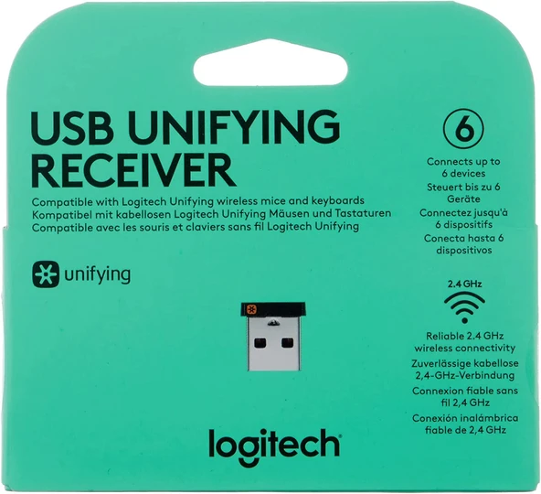 Logitech USB Unifying Alıcı 910-005931 Bluetooth Adaptör - Resim 2