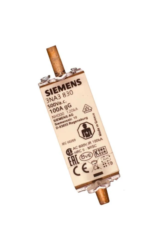 Siemens NH Bıçaklı Sigorta Buşonu Boy000 100A 3NA3830