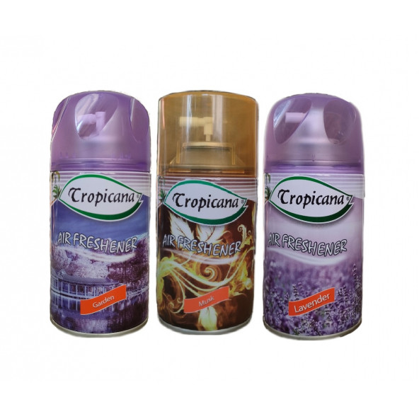 Tropicana Air Freshener Oda Kokusu Garden Bahçe Musk Misk Otu Lavender Lavanta Parfüm Spreyi 260 Ml X 3 Adet