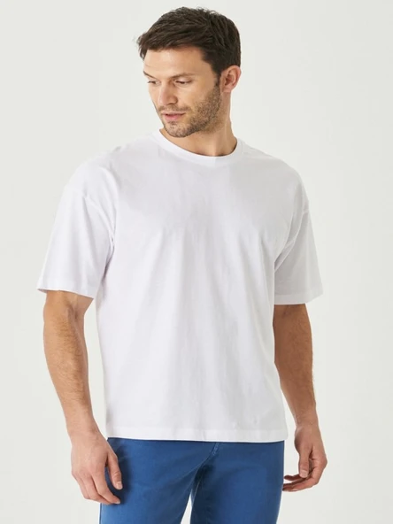 Hacker Erkek Owersize Sıfır Yaka Kısa Kol T-shirt Alc33 - 4