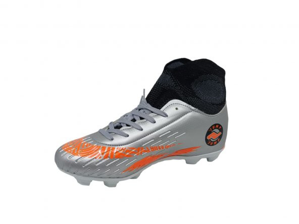 Jump 28365 Erkek Gümüş Bağcıklı Çoraplı Krampon Ayakkabı - 4