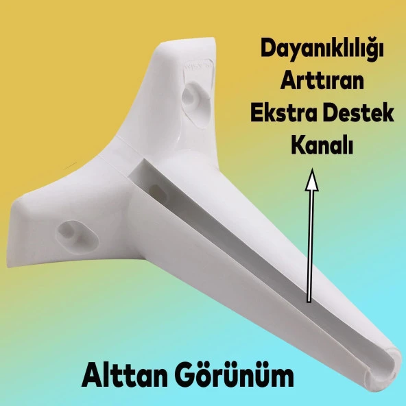 Aspen 6'lı Set Mobilya Tv Ünitesi Koltuk Kanepe Konsol Destek Ayağı Ayakları 20 Cm Ayak Beyaz - 7