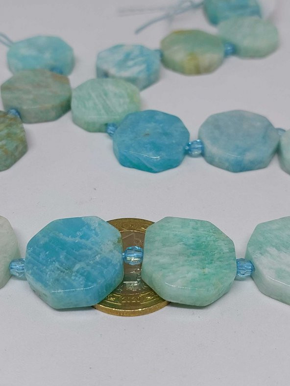 Amazonit Taşı Sekizgen Şekilli/adet (35705-1) ürün görseli
