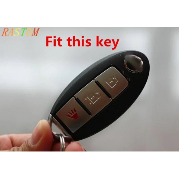 NİSSAN JUKE ALMERA SUNNY GENESİS VERSA SİLİKON ANAHTAR KILIF (SİYAH) - Resim 3