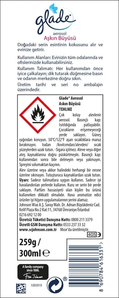 Glade Hava Tazeleyici Aerosol Oda Kokusu Aşkın Büyüsü - 3