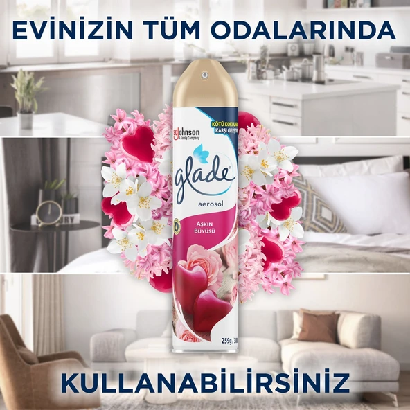 Glade Aerosol Oda Kokusu Aşkın Büyüsü 300 ml X 3 Adet - 6
