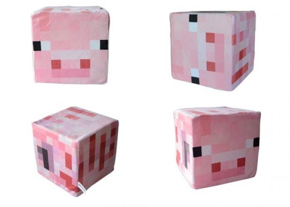 Minecraft Domuz Küp Yastık Minder Peluş Oyuncak 10CM - 5