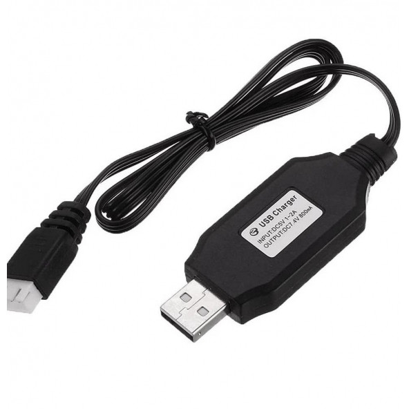 DRON USB charger şarj kablo 2 PIN ınpt: 5V-0.5-2A output 7.4V 1000mA Li-ion Pil Şarj  RC Oyuncaklar