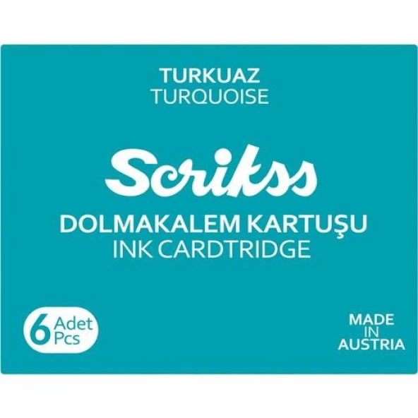 SCRIKSS DOLMAKALEM KARTUSU TURKUAZ 6 LI ürün görseli