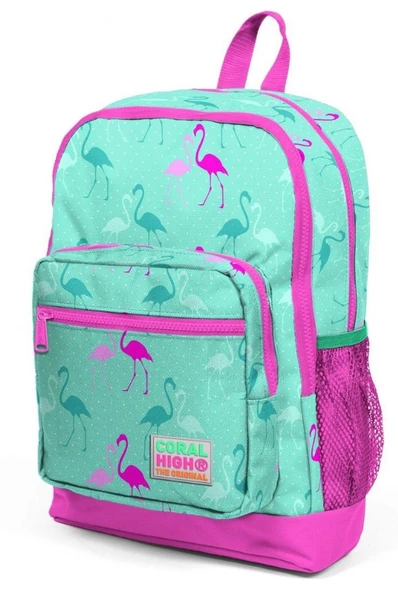 Coral High 23111 Flamingo Desenli 3'lü Okul Çantası Seti ch23111set - Resim 2