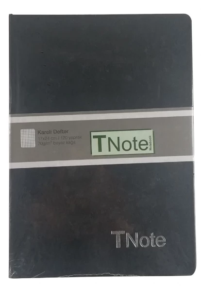 TNote Ciltli 17x24 cm Kareli Lacivert Not Defteri