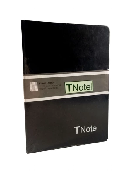 TNote Ciltli 17x24 cm Kareli Siyah Not Defteri - 2