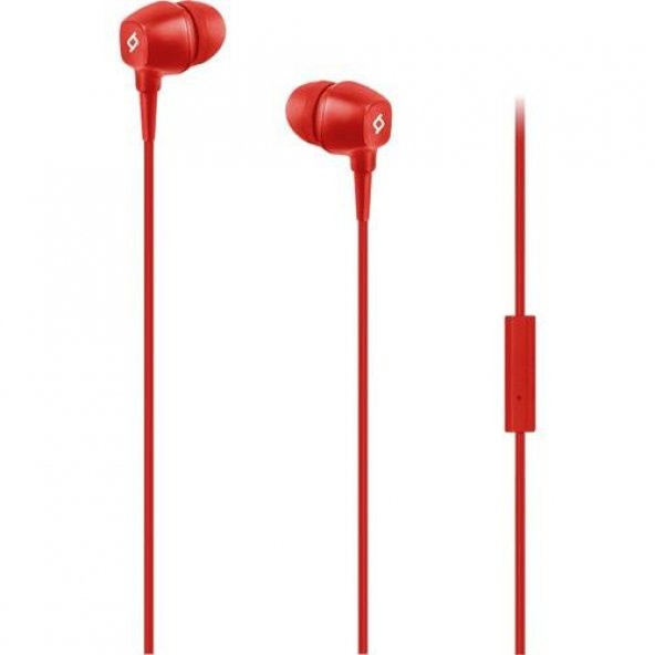Ttec 2KMM13K Pop Mikrofonlu Kulakiçi Kablolu Kulaklık Kırmızı