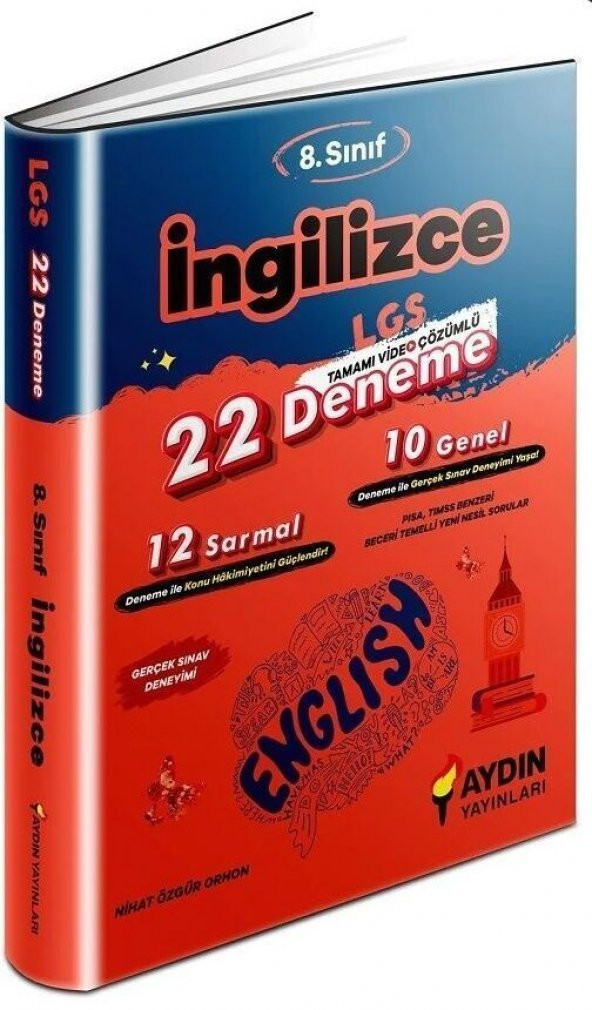 Aydın Yayınları 8. Sınıf LGS İngilizce 22 Deneme - 2