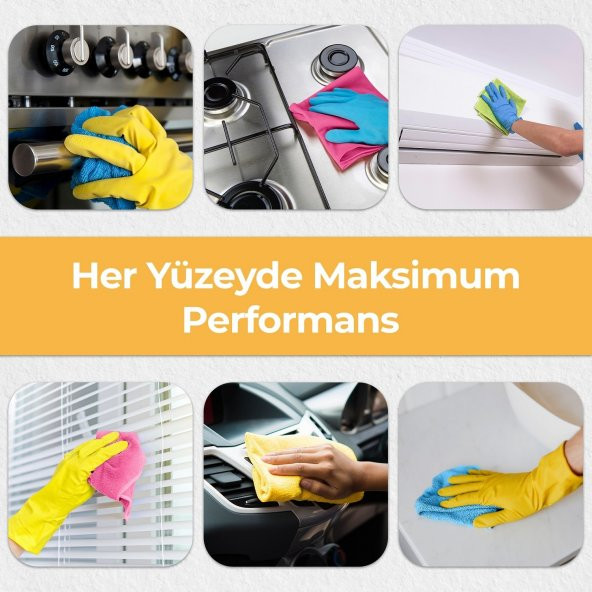 Mulpex Mikrofiber Genel Temizlik Bezi Sarı 40X40 cm. - 400 Adet - 4