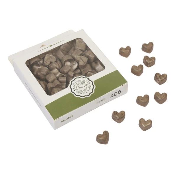 Mühür Mumu Eritme Kalp Boncuk Paket Model No: 405 SATEN KAHVE
