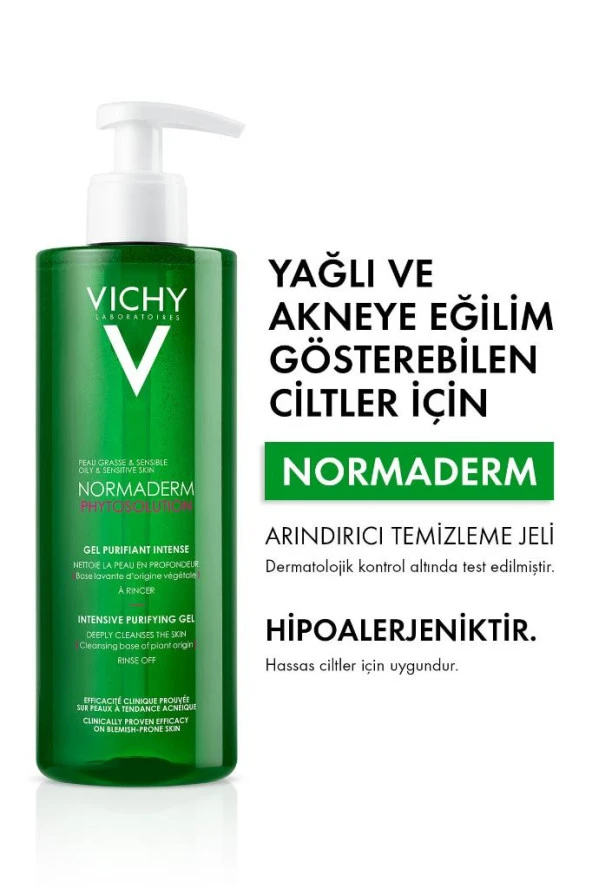 Vichy Normaderm Phytosolution Arındırıcı Yüz Temizleme Jeli, Yağlı ve Karma Ciltler 400 ml 3337875663083 - 2