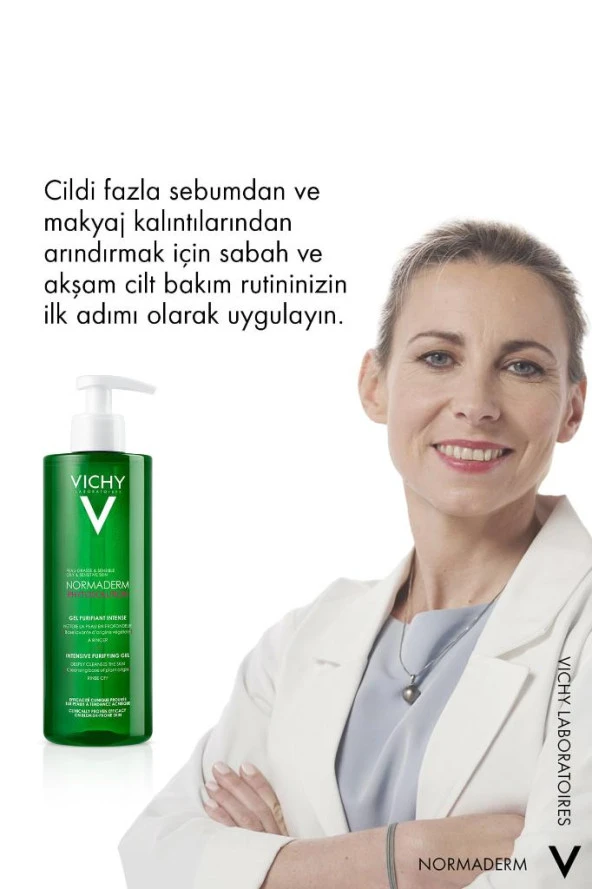 Vichy Normaderm Phytosolution Arındırıcı Yüz Temizleme Jeli, Yağlı ve Karma Ciltler 400 ml 3337875663083 - 5