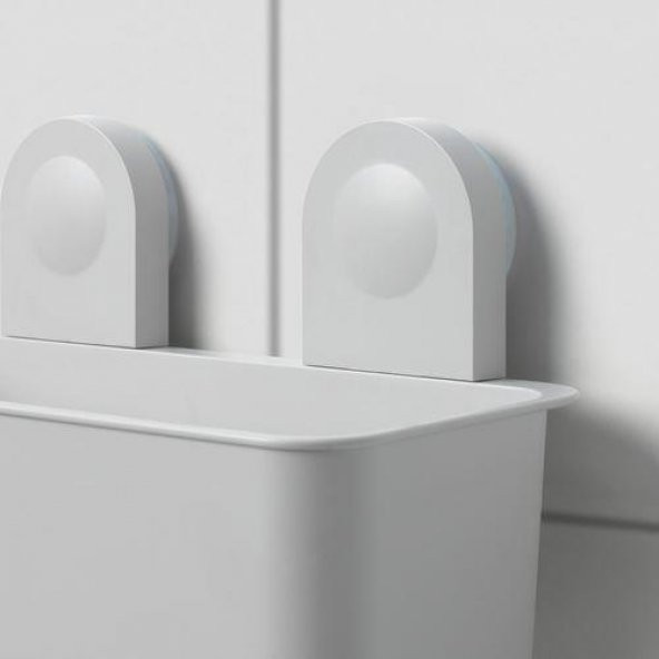 Vantuzlu Banyo Duş Sepeti 26x21 Cm MeridyenDukkan 3 Kancalı-Su Delikli Banyo Dekorasyonu-Sepeti - 4