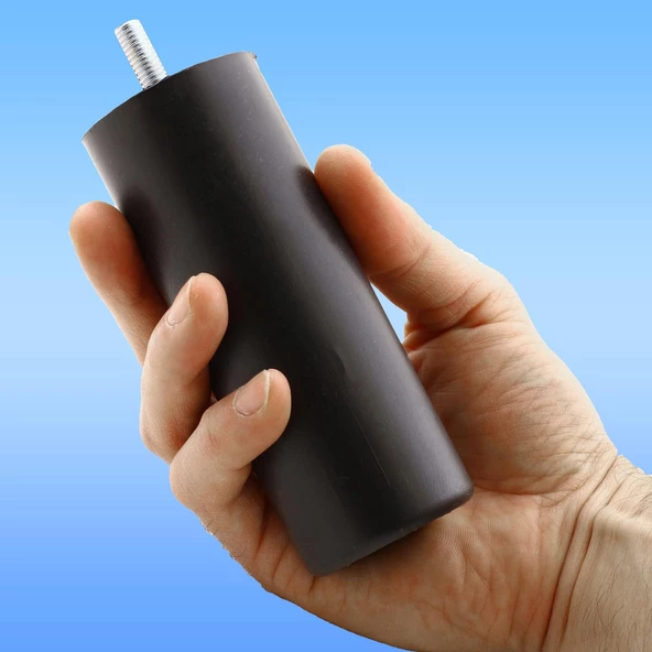 Mobilya Kanepe Koltuk Baza Yükseltme M8 Civatalı Ince Diş Destek Ayağı Ayakları Siyah 12 Cm 8 Adet - 6