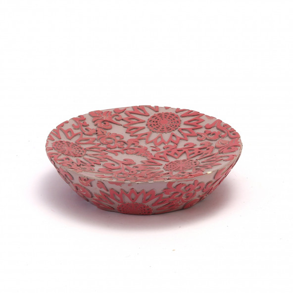BA-0125PKC SABUNLUK PEMBE ÖRGÜ MODEL POLİRESİN 13x13x2cm - Resim 3
