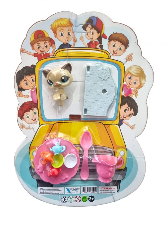 1 adet Miniş Set - Çay Setli Standlı Minişler - 3