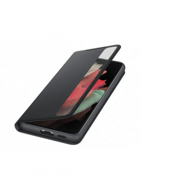 Samsung Orijinal Smart Clear View Cover Galaxy S21/ S21 5g Uyumlu Siyah - 2