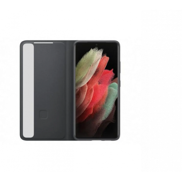 Samsung Orijinal Smart Clear View Cover Galaxy S21/ S21 5g Uyumlu Siyah - 3