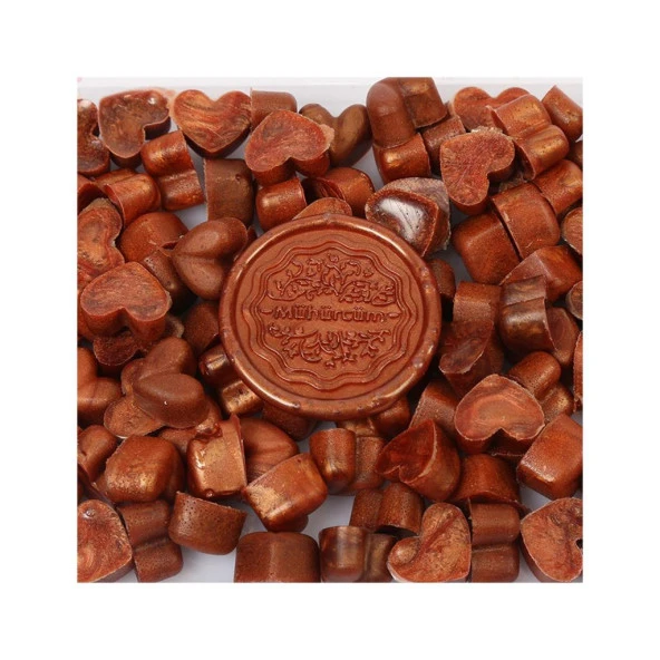 Mühür Mumu Eritme Kalp Boncuk Paket Model No: 513 KIZIL BRONZ - Resim 2