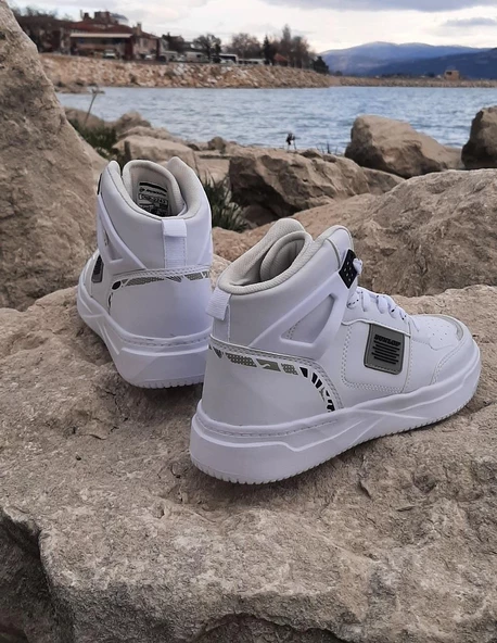 Dunlop 2238-2243 Beyaz, Fuspetli Ortapedik Boğazlı  Basket Spor Ayakkabı - 2