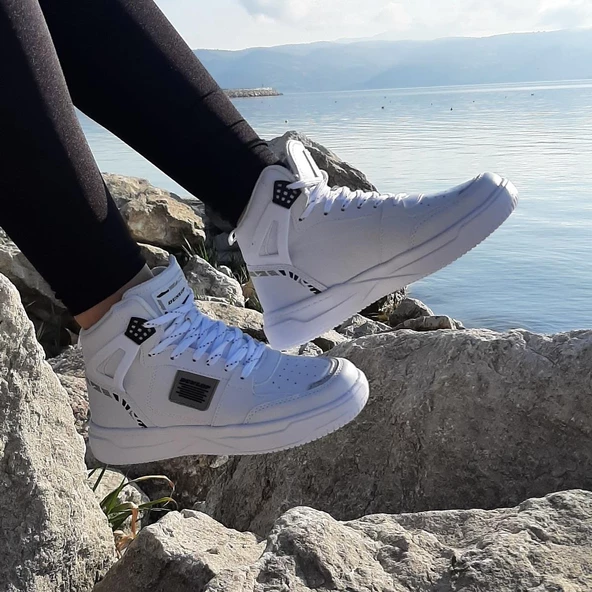Dunlop 2238-2243 Beyaz, Fuspetli Ortapedik Boğazlı  Basket Spor Ayakkabı - 7