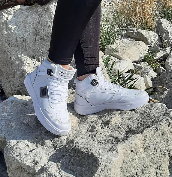 Dunlop 2238-2243 Beyaz, Fuspetli Ortapedik Boğazlı  Basket Spor Ayakkabı - 8
