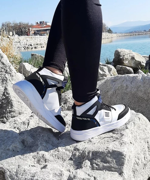 Dunlop 2243 Beyaz-Siyah Fuspetli Ortapedik Boğazlı Spor Ayakkabı - 9