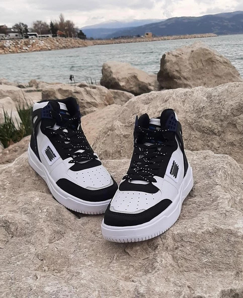 Dunlop 2243 Beyaz-Siyah Fuspetli Ortapedik Boğazlı Spor Ayakkabı - 4