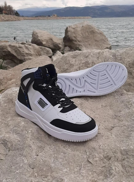 Dunlop 2243 Beyaz-Siyah Fuspetli Ortapedik Boğazlı Spor Ayakkabı - 5