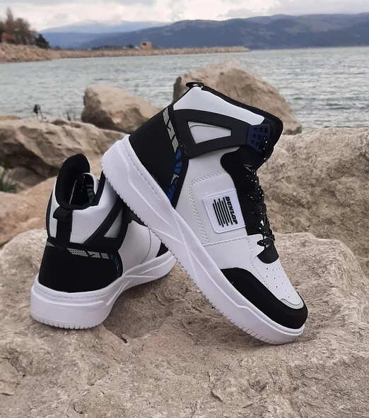 Dunlop 2243 Beyaz-Siyah Fuspetli Ortapedik Boğazlı Spor Ayakkabı - 2