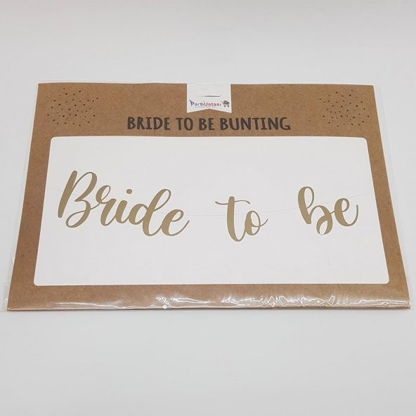 Bride To Be Kaligrafi Banner - Gold - 2