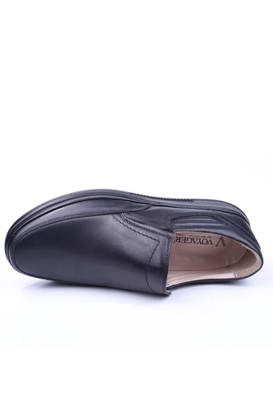 Voyager 2667 Erkek Hakiki Deri Günlük Siyah Ortopedik Ayakkabı - Resim 4