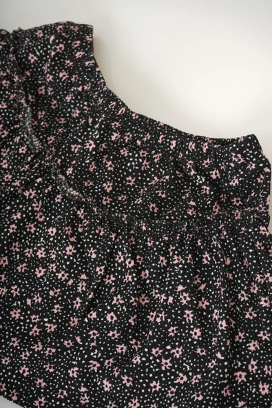 KIZ ÇOCUK DÜZ RENK VE DESENLİ PAMUK ŞORT ETEK - 11