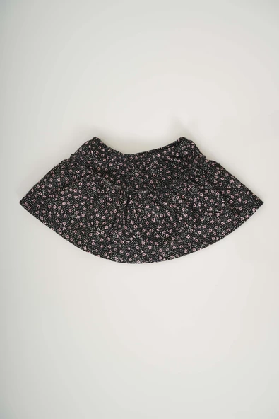 KIZ ÇOCUK DÜZ RENK VE DESENLİ PAMUK ŞORT ETEK - 10