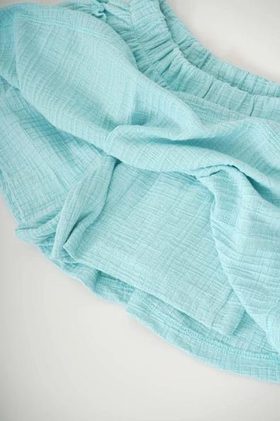 KIZ ÇOCUK DÜZ RENK VE DESENLİ PAMUK ŞORT ETEK - 9