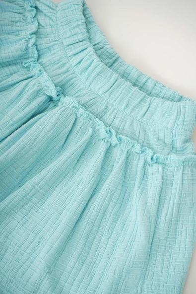 KIZ ÇOCUK DÜZ RENK VE DESENLİ PAMUK ŞORT ETEK - 8