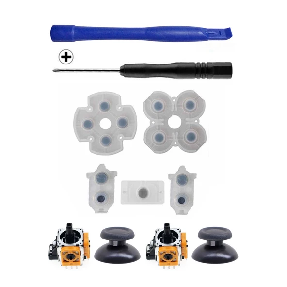 PS4 030 040 050 055 Analog Motor Topuz İç Lastik Tornavida Ayırıcı Tamir Seti PS4 Kol Tamiri