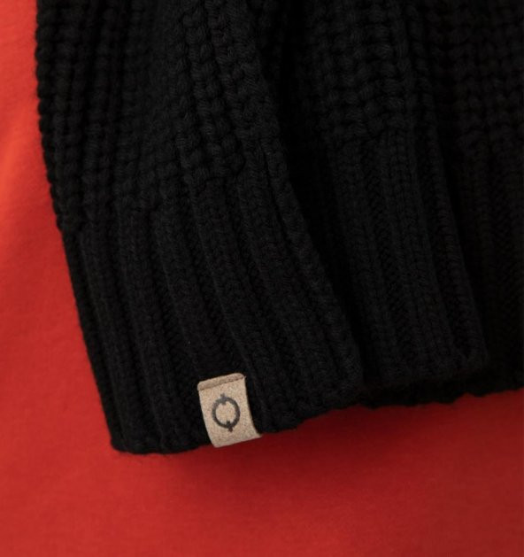 Nors Kalın Örgü Kaşkol Siyah - 6