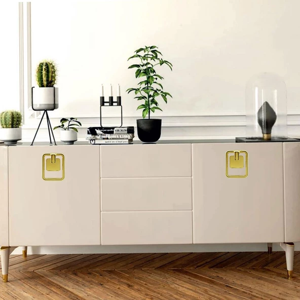 Büyük Bugatti Sarkaç Mobilya Mutfak Konsol Dolap Dolabı Çekmece Kulpu Kulbu Gold Plastik Kulpları - Resim 3