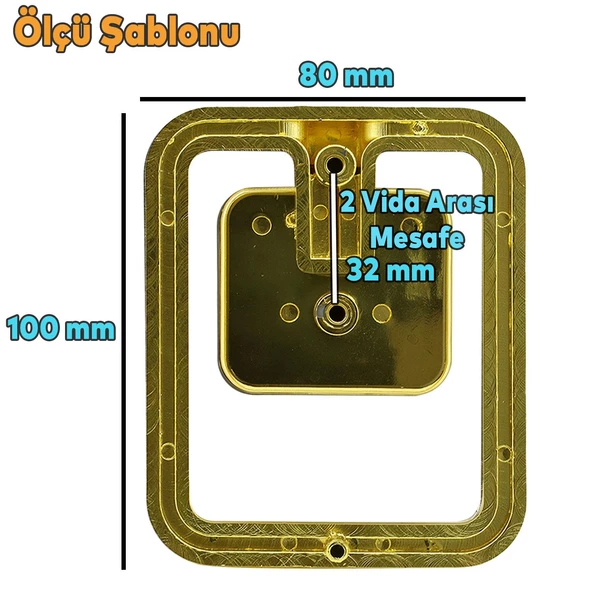 Büyük Bugatti Sarkaç Mobilya Mutfak Konsol Dolap Dolabı Çekmece Kulpu Kulbu Gold Plastik Kulpları - Resim 2