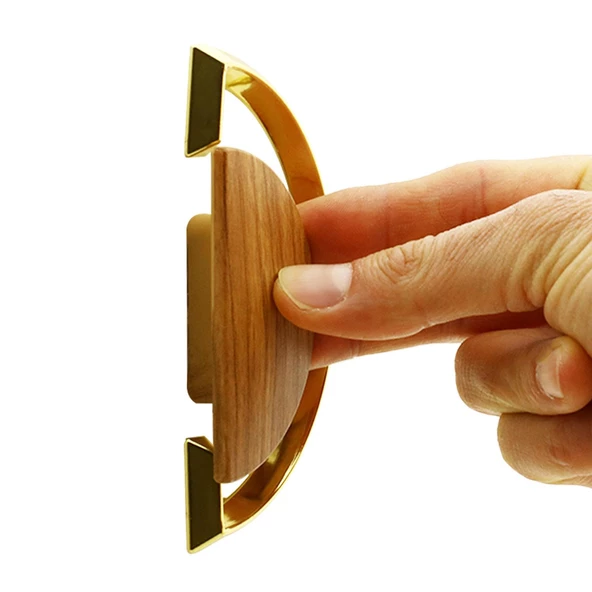 Regnum Kulp Mobilya Mutfak Çekmece Dolap Dolabı Kapak Kulpu Kulpları Kulbu Plastik Ceviz Gold - Resim 5