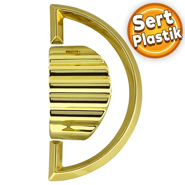 Regnum Desenli Kulp Mobilya Mutfak Çekmece Dolap Dolabı Kapak Kulpu Kulpları Kulbu Plastik Gold ürün görseli