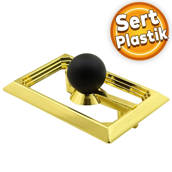 Veyron Küre Kulpları Mobilya Mutfak Çekmece Dolap Dolabı Kapak Kulpu Kulbu Plastik Mat Siyah Gold